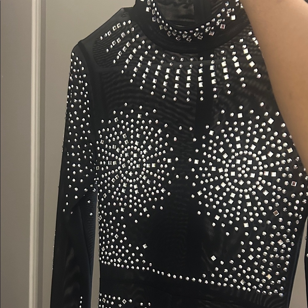 Elegant Black Studded Jumpsuit
